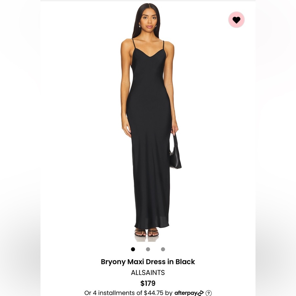 Revolve black silk maxi